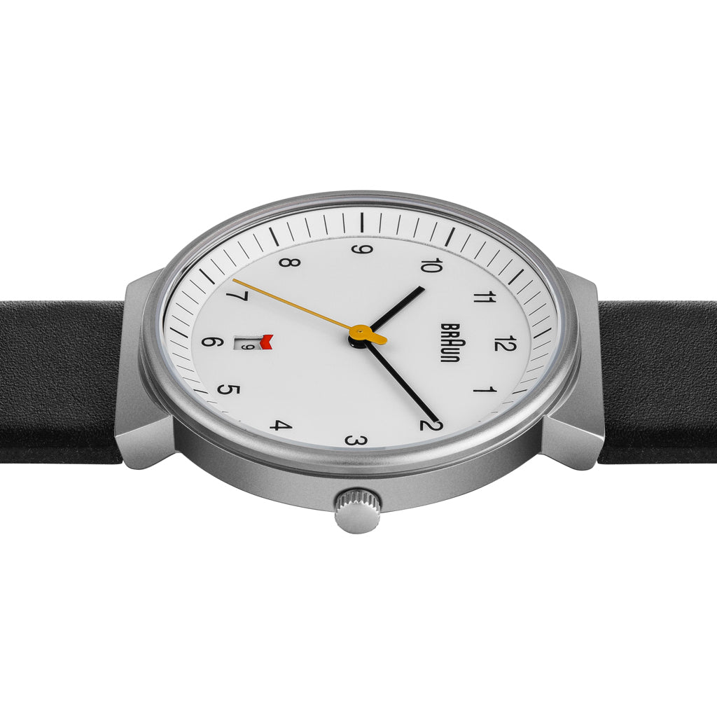 Sale│Braun Horloge BN0032WHBKG heren│Analoog│detail zijkant kroon