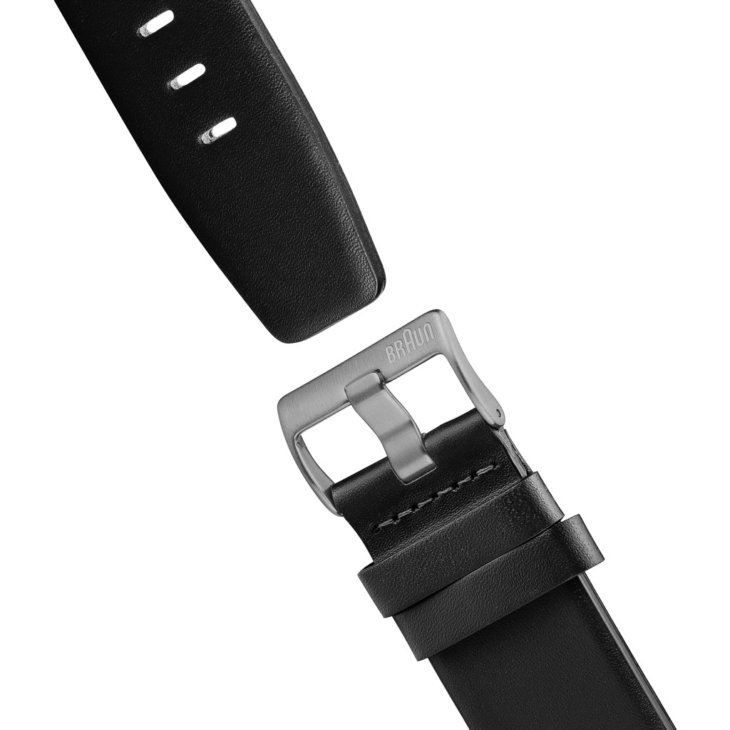 Sale│Braun Horloge BN0032WHBKG heren│Analoog│detail lerne band met gesp