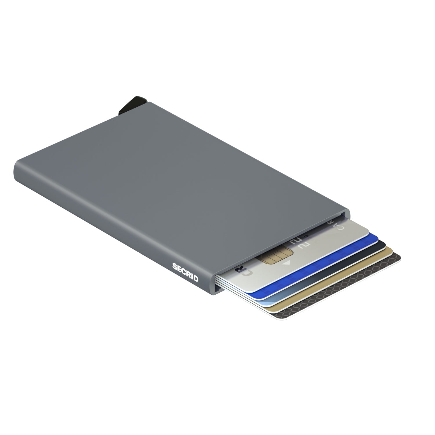 Secrid Cardprotector│art. C-TITANIUM│Pasjeshouder│bovenkant met uitgeschoven betaalkaarten