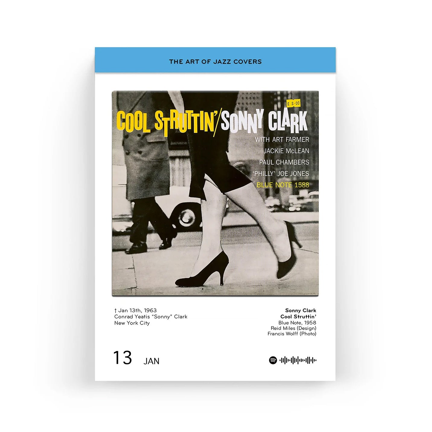 Scheurkalender The Art of Jazz Covers│Platenhoezen│art.CA-JAZZ│cover van Sonny Clark - Cool Struttin'