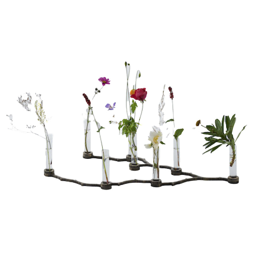Candle Vase set 5 Bronze│René Knip voor Thomas Eyck│met losse vazen witte achtergrond