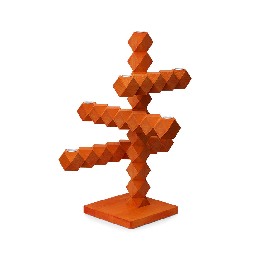 Clean Cut 7 Kandelaar Oranje│Bertjan Pot│Buro Berger│art. J001-08│vooraanzicht schuin