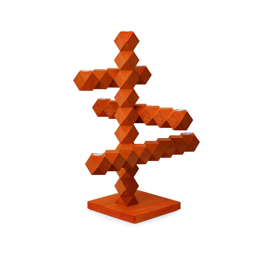 Clean Cut 7 Kandelaar Oranje│Bertjan Pot│Buro Berger│art. J001-08│vooraanzicht schuin