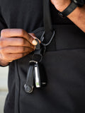 Orbitkey Clip V2 Zwart│art. CLPL-2-BKBKBK│met clip aan zwarte tas