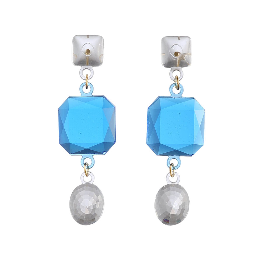 Crown Triplo Earrings Blue│Corsari Jewels│Oorbellen│product foto witte achtergrond