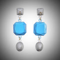 Crown Triplo Earrings Blue│Corsari Jewels│Oorbellen│foto met vignet