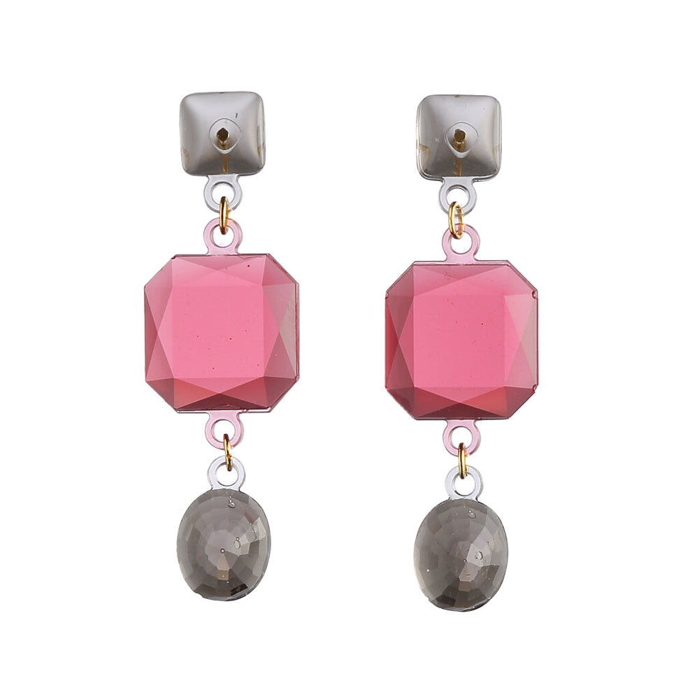 Crown Triplo Earrings Pink│Corsari Jewels│Oorbellen│product foto witte achtergrond