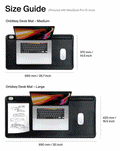 Orbitkey Desk Mat Large Black│Bureau-Organizer│afbeelding size guide