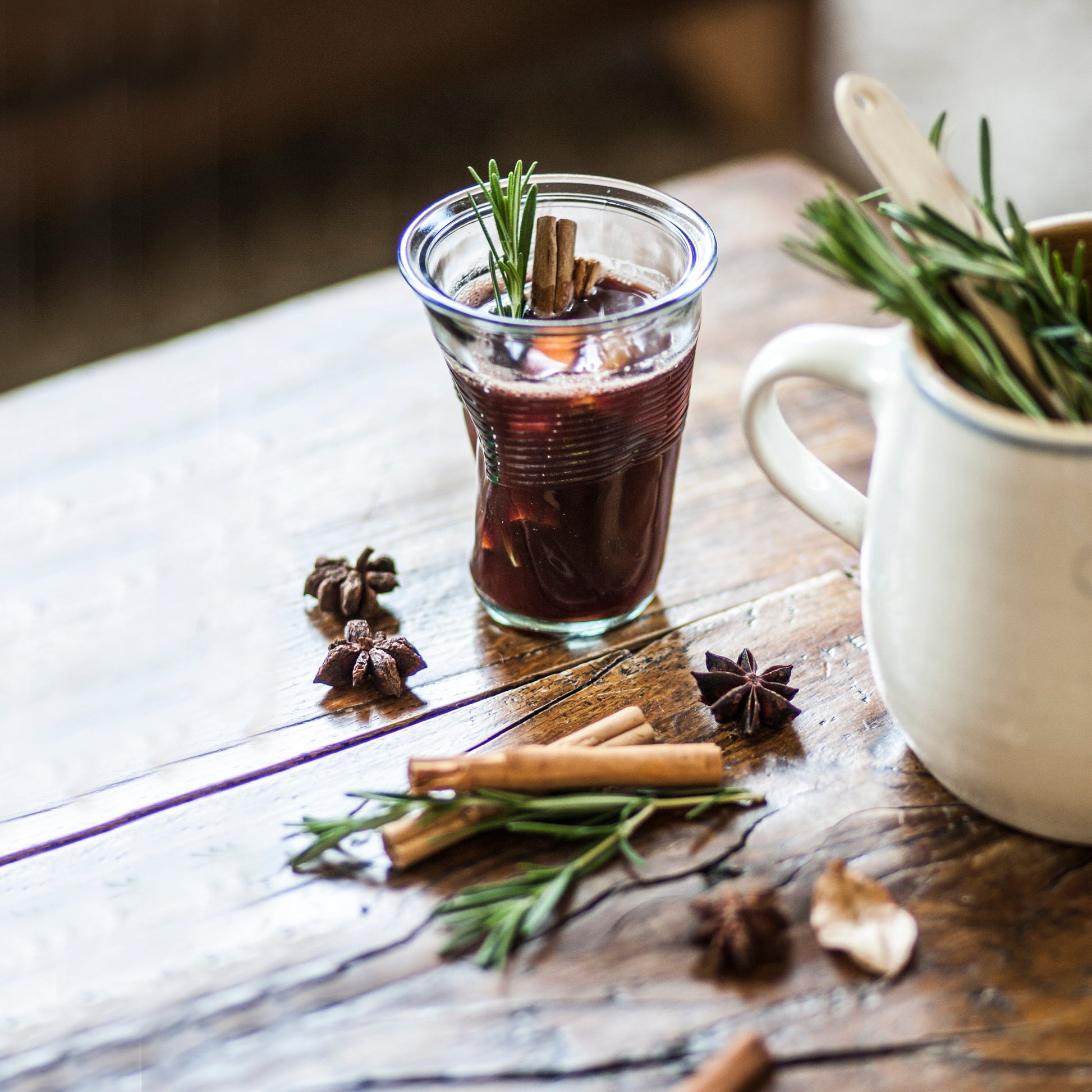 Deukglas Rob Brandt│Goods│art. DB 11.04│gevuld met glühwein met kaneel en kruiden