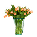 Deukvaas Glas Rob Brandt│Goods│art. DB 10.05│vaas met roze tulpen