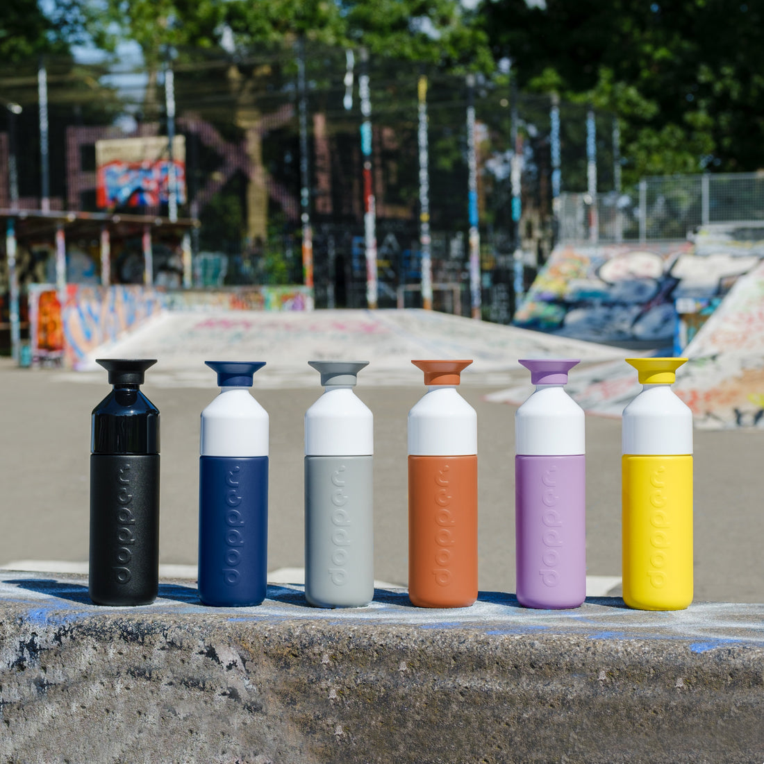 Dopper Insulated Small Lemon Crush│Thermosfles 350ml Geel│art. 4466│voorkant met witte achtergrond