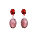Doppio Grande Earrings Red│Corsari Jewels│Oorbellen Rood│foto witte achtergrond