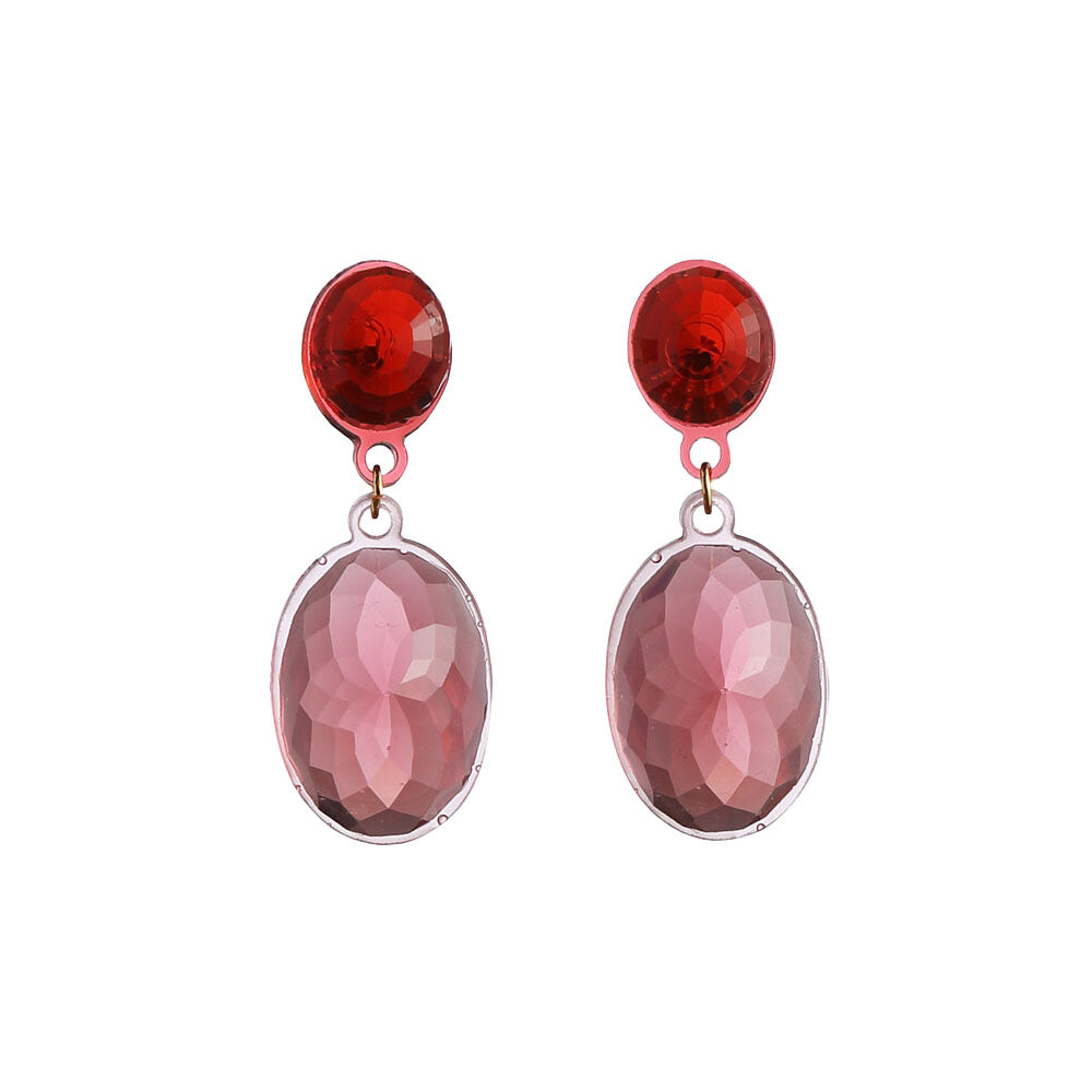 Doppio Grande Earrings Red│Corsari Jewels│Oorbellen Rood│foto witte achtergrond
