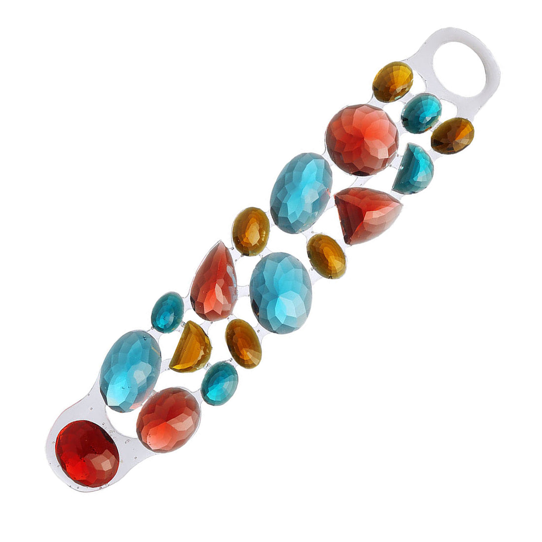 Double Stones Bracelet Multicolor│Corsari Jewels│Armband│foto in lengte schuin