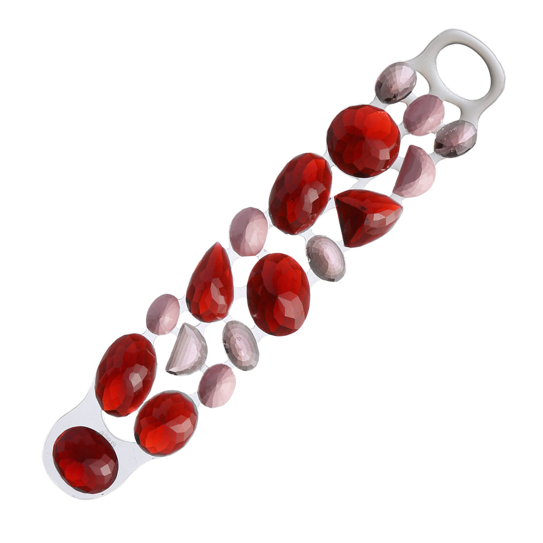 Double Stones Bracelet Red│Corsari Jewels│Armband Rood│foto schuin