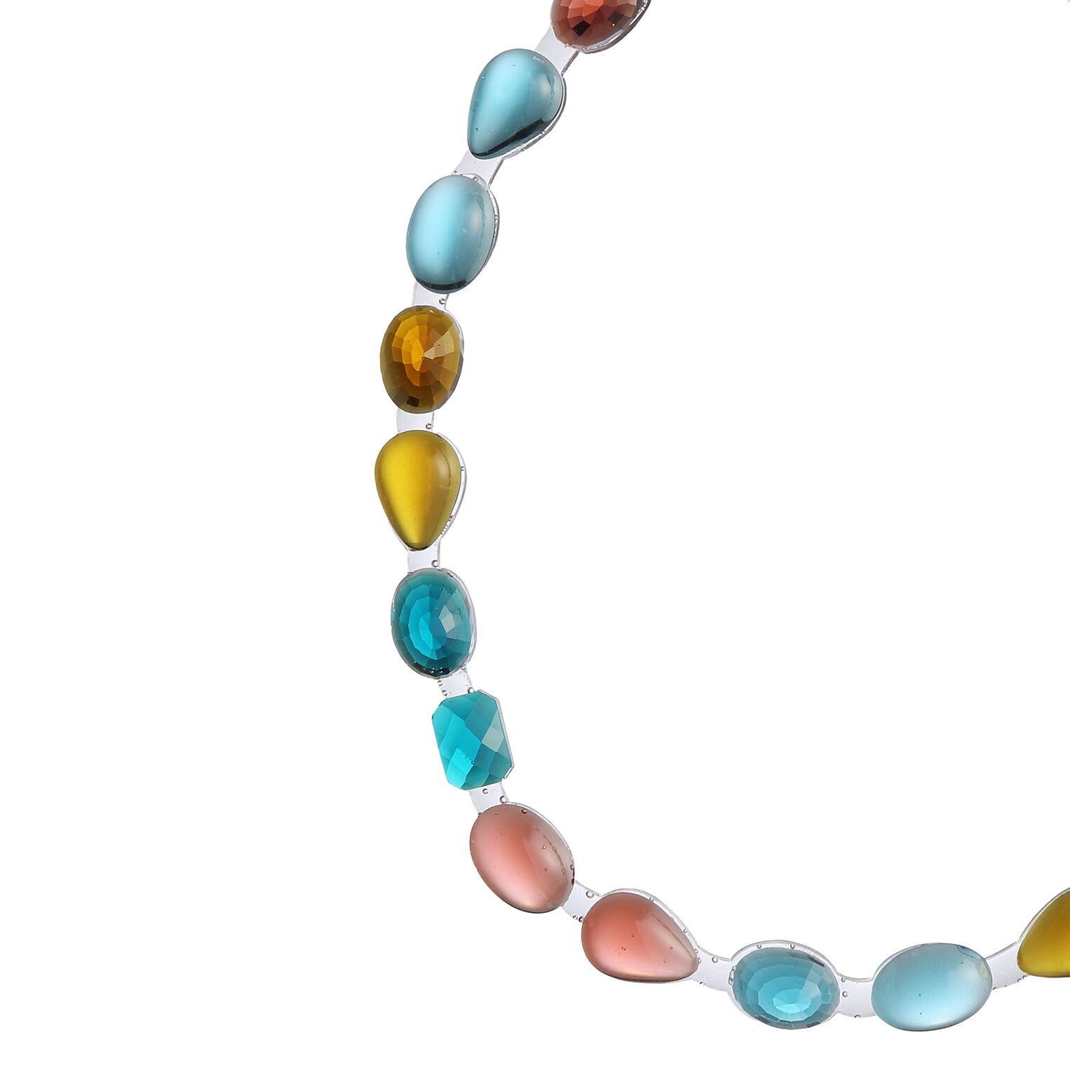 Filo Stones Necklace Multicolor│Corsari Jewels│Halsketting│Detail close up stenen