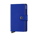 Secrid Miniwallet Crisple│art. MC-BLUE-BLACK│Pasjeshouder en Portemonnee│voorkant met witte achtergrond