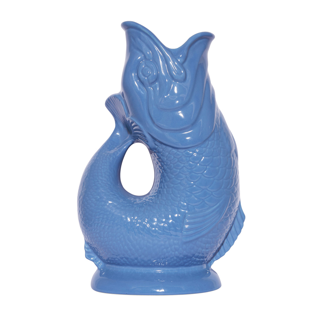 Gluckigluck Waterkaraf│Zeeblauw│Guggle Jug│art. G31155/SB/W│voorkant met witte achtergrond