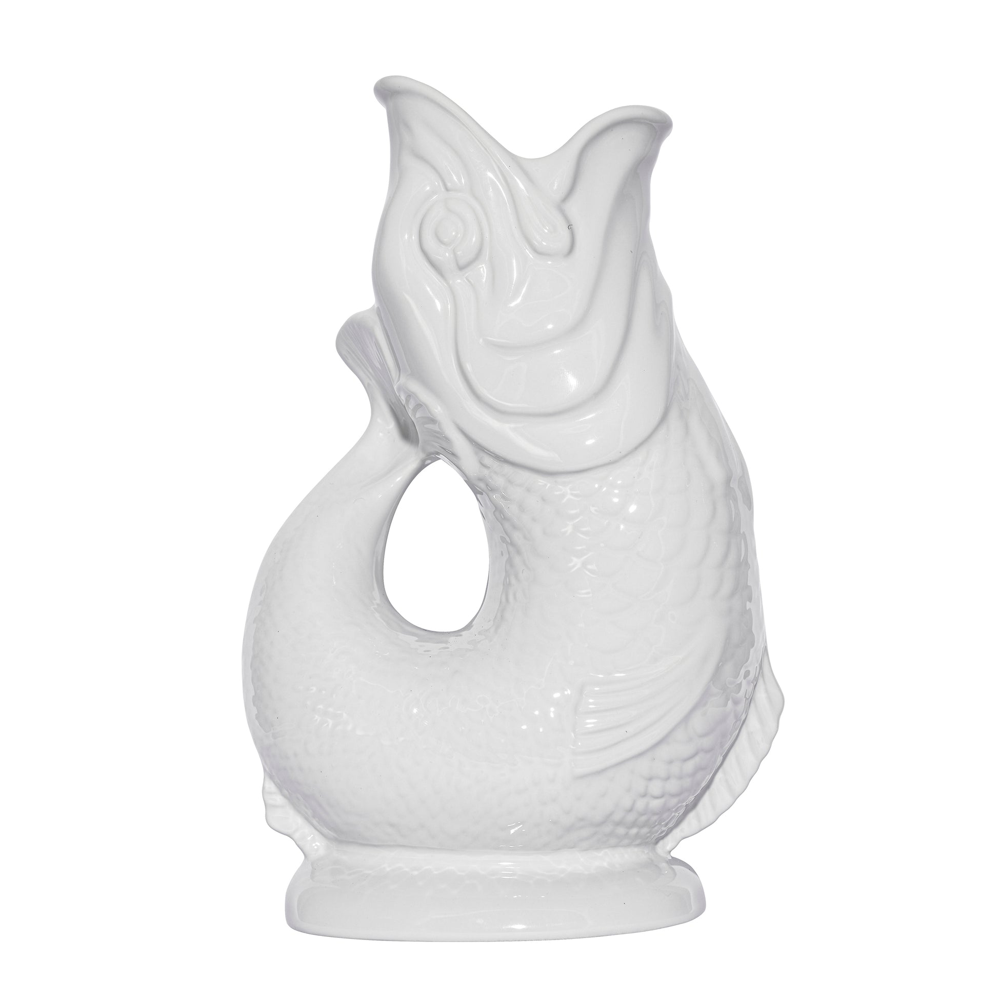 Gluckigluck Waterkaraf│Wit│Guggle Jug│art. G3115/WH/W│voorkant kan met witte achtergrond
