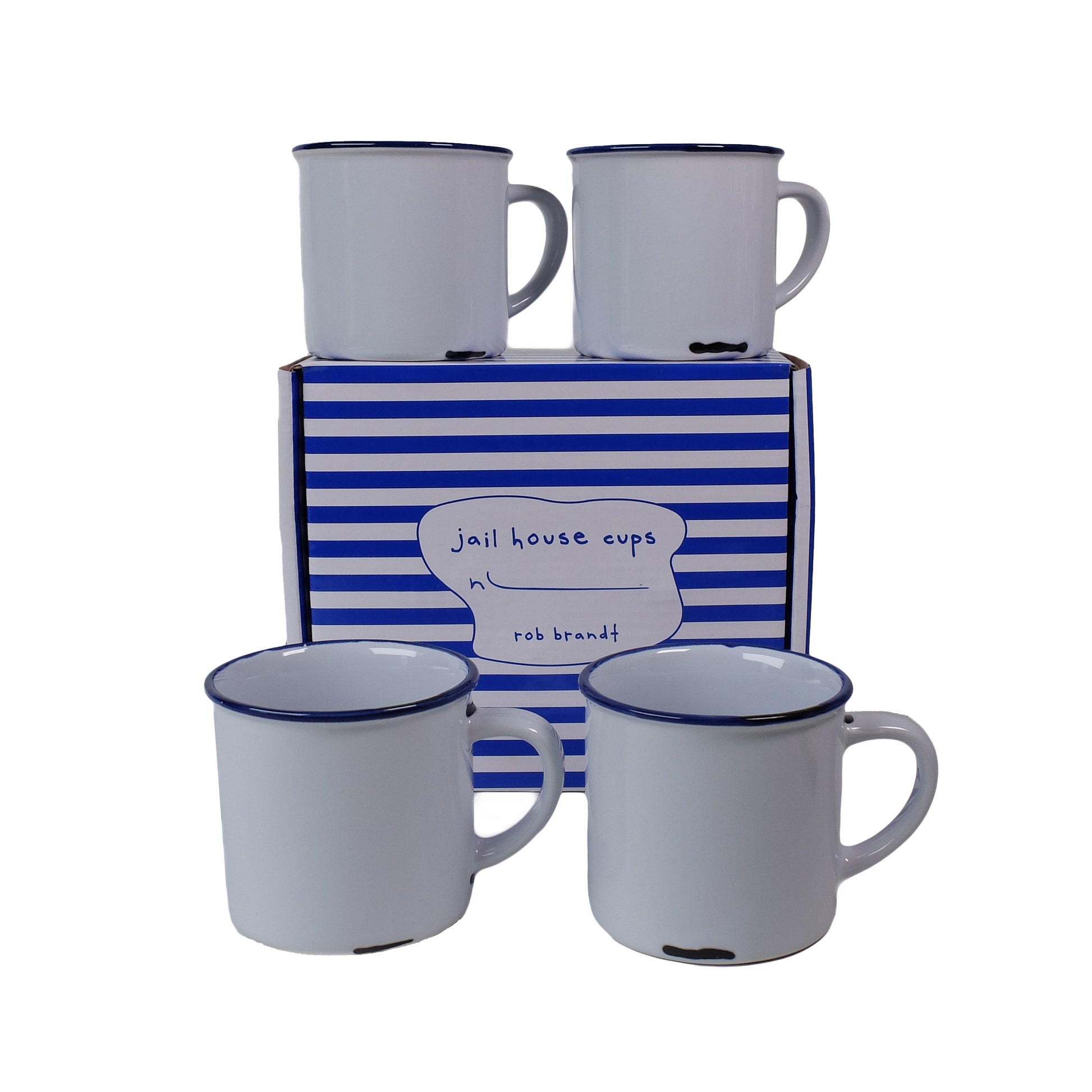 Jailhouse Cups Cappuccino Set/4│Rob Brandt│Goods│art. DB 12.01│4 stuks met doosje