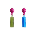 Hi lands Doppio Earrings Blue-Green│Corsari Jewels│Oorbellen│Foto witte achtergrond