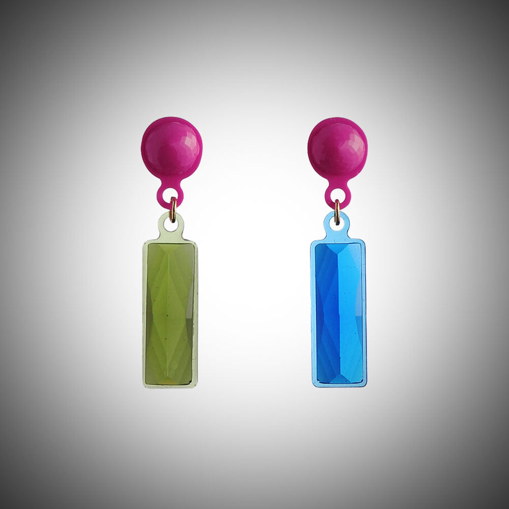 Hi lands Doppio Earrings Blue-Green│Corsari Jewels│Oorbellen│foto met vignet