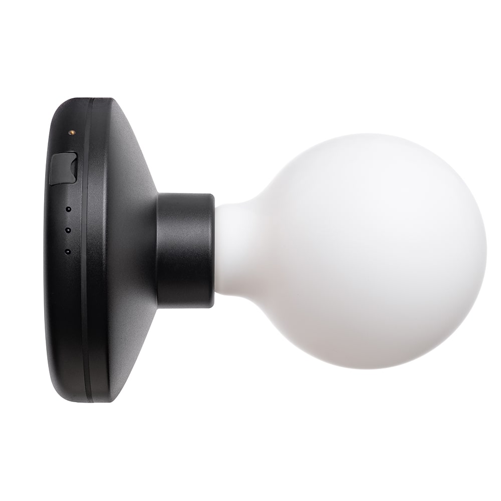 Humble Bee Oplaadbare Wandlamp Zwart Frosted│HUMWL00102│Smart Verlichting│zijkant met witte achtergrond