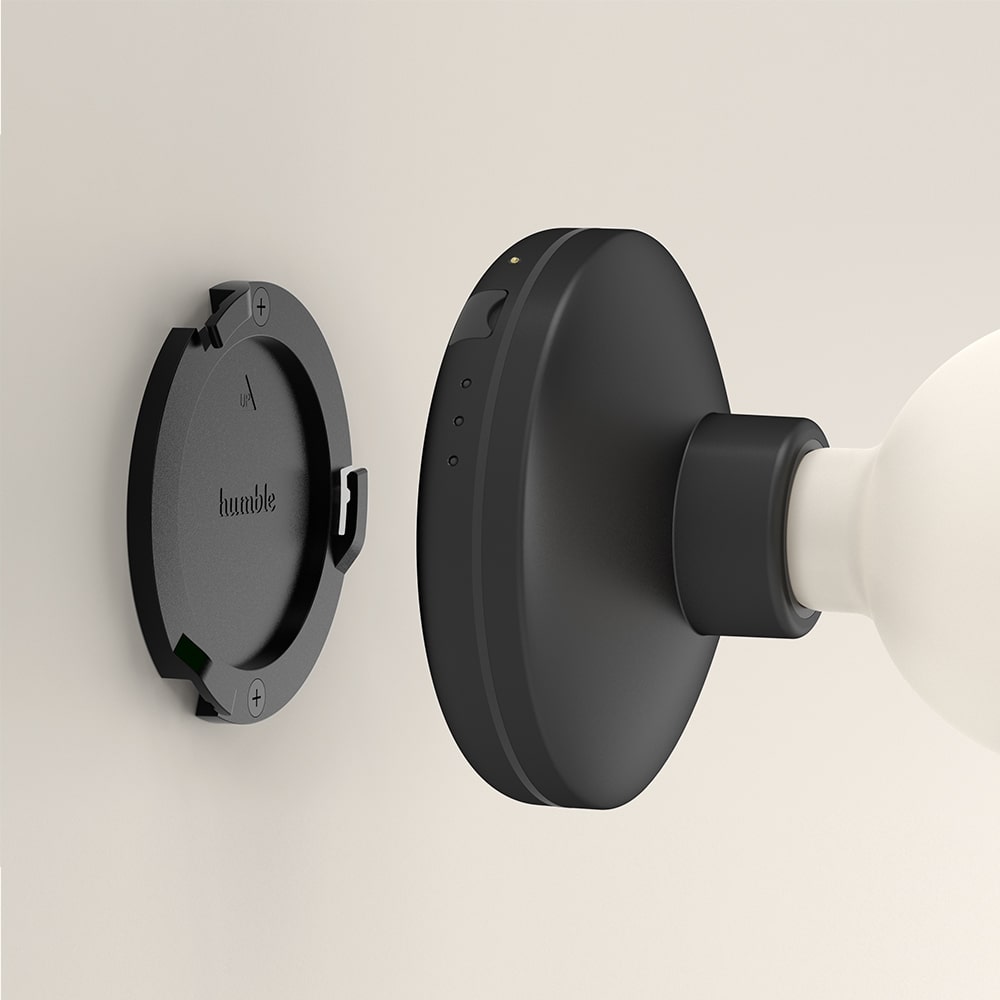 Humble Bee Oplaadbare Wandlamp Zwart Frosted│HUMWL00102│Smart Verlichting│met wandbevestiging