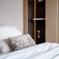 Humble Two Oplaadbare Tafellamp Gold Smoked│Draadloos│art. HUMTL00205│in kleding kast naast bed