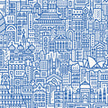 Notabag Hello World raw Blue│art. NB-CWHW-RW5│patroon motief