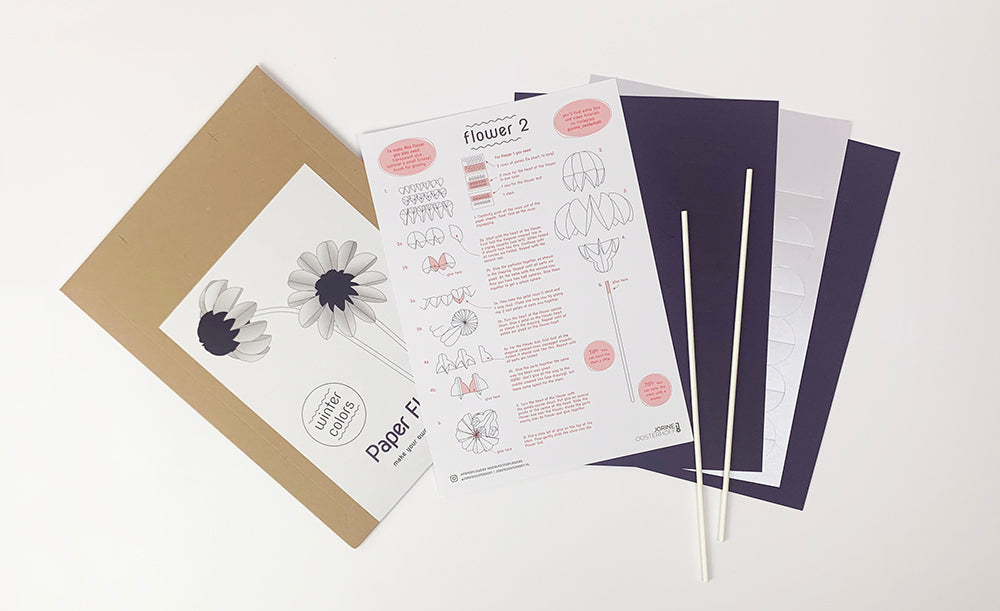 Paperflowers Special edition Zwart│Jorine Oosterhoff│inhoud verpakking