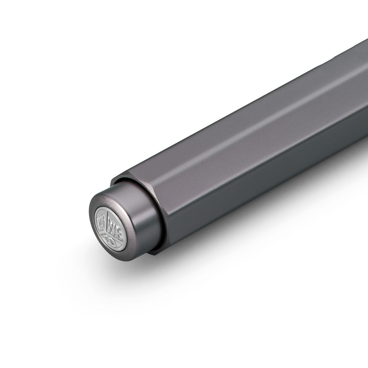 Kaweco Al Sport Balpen Grijs│Ballpoint Grey│detail drukknop