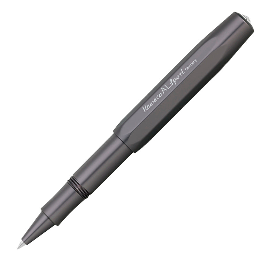 Kaweco Al Sport Rollerball Pen Zwart│Gell Roller Black│foto schuin-dop open 