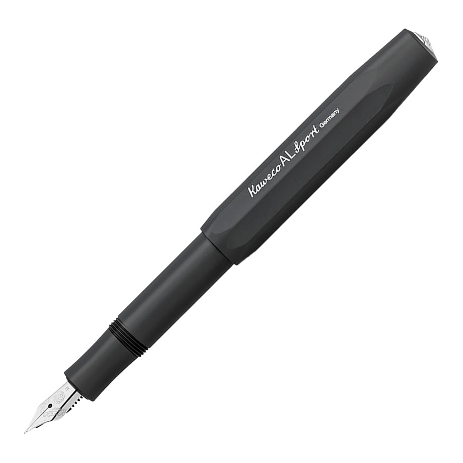 Kaweco Vulpen AL Sport Zwart│art. 1510095│vooraanzicht schuin