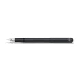 Kaweco LILIPUT Vulpen Zwart aluminium│art. 1510157│liggend met dop op houder