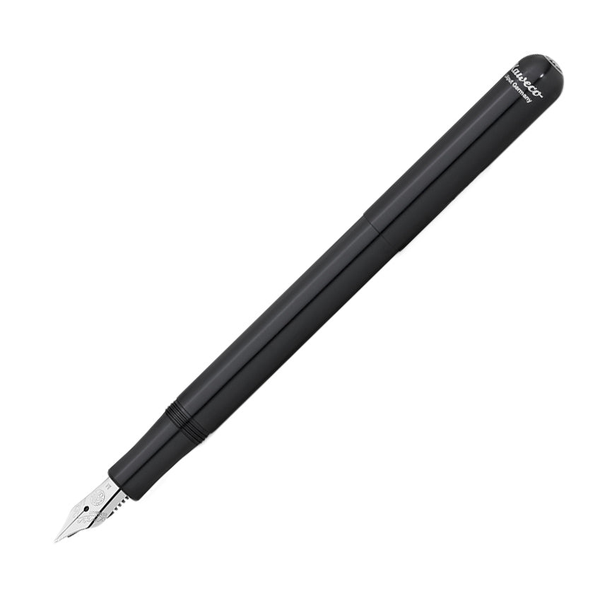 Kaweco LILIPUT Vulpen Zwart aluminium│art. 1510157│vooraanzicht schuin
