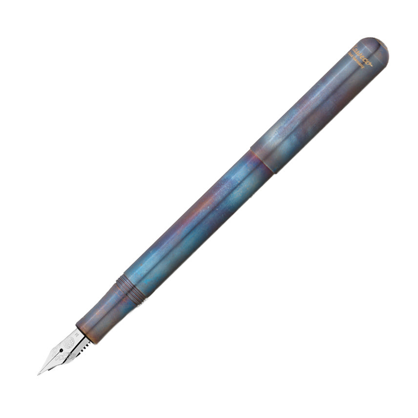Kaweco Liliput Vulpen Fireblue RVS│art. 510851│vooraanzicht schuin
