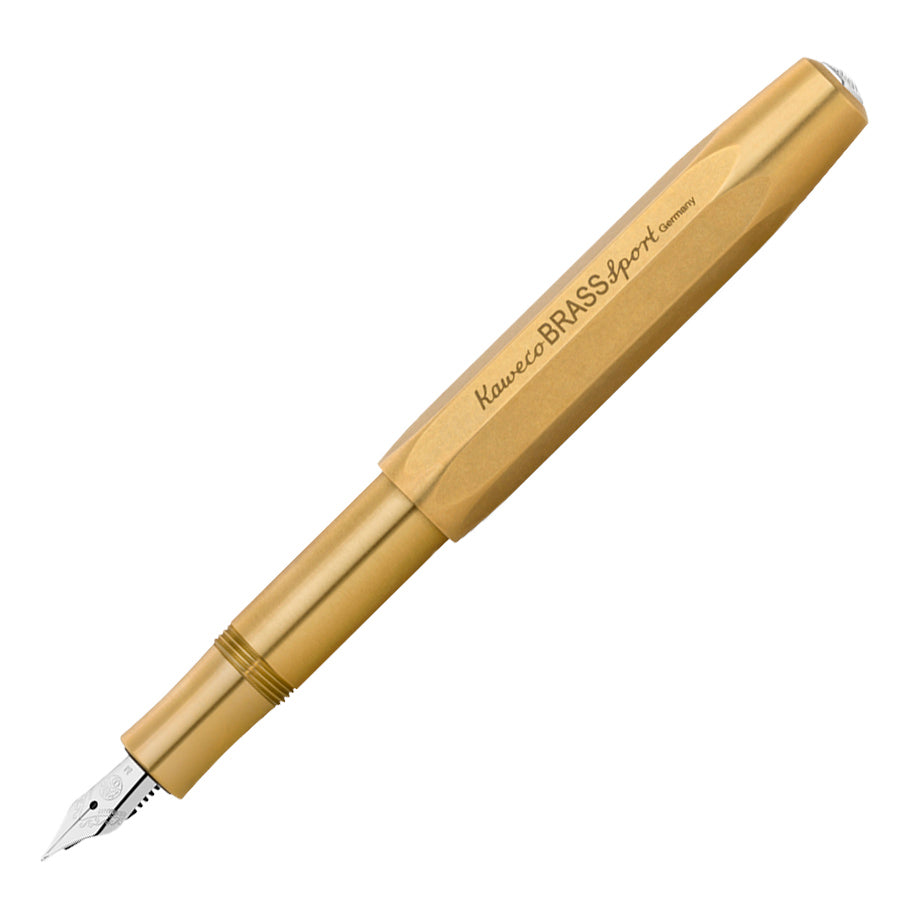 Kaweco Brass Sport Vulpen│Messing│art. 1510918│vooraanzicht schuin