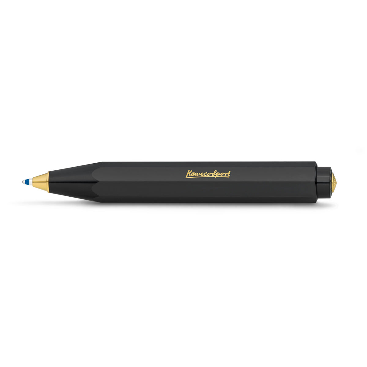 Kaweco Classic Sport Balpen Zwart│art. 1510017│liggend met schrijfpunt naar buiten