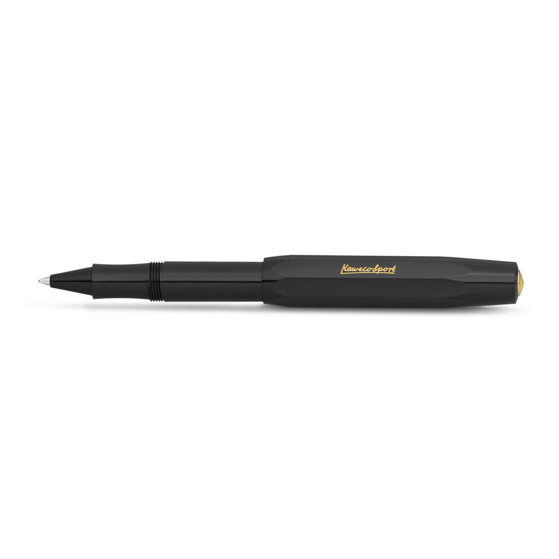 Kaweco Classic Sport Rollerball Zwart│art. 1510032│liggend met dop op achterzijde
