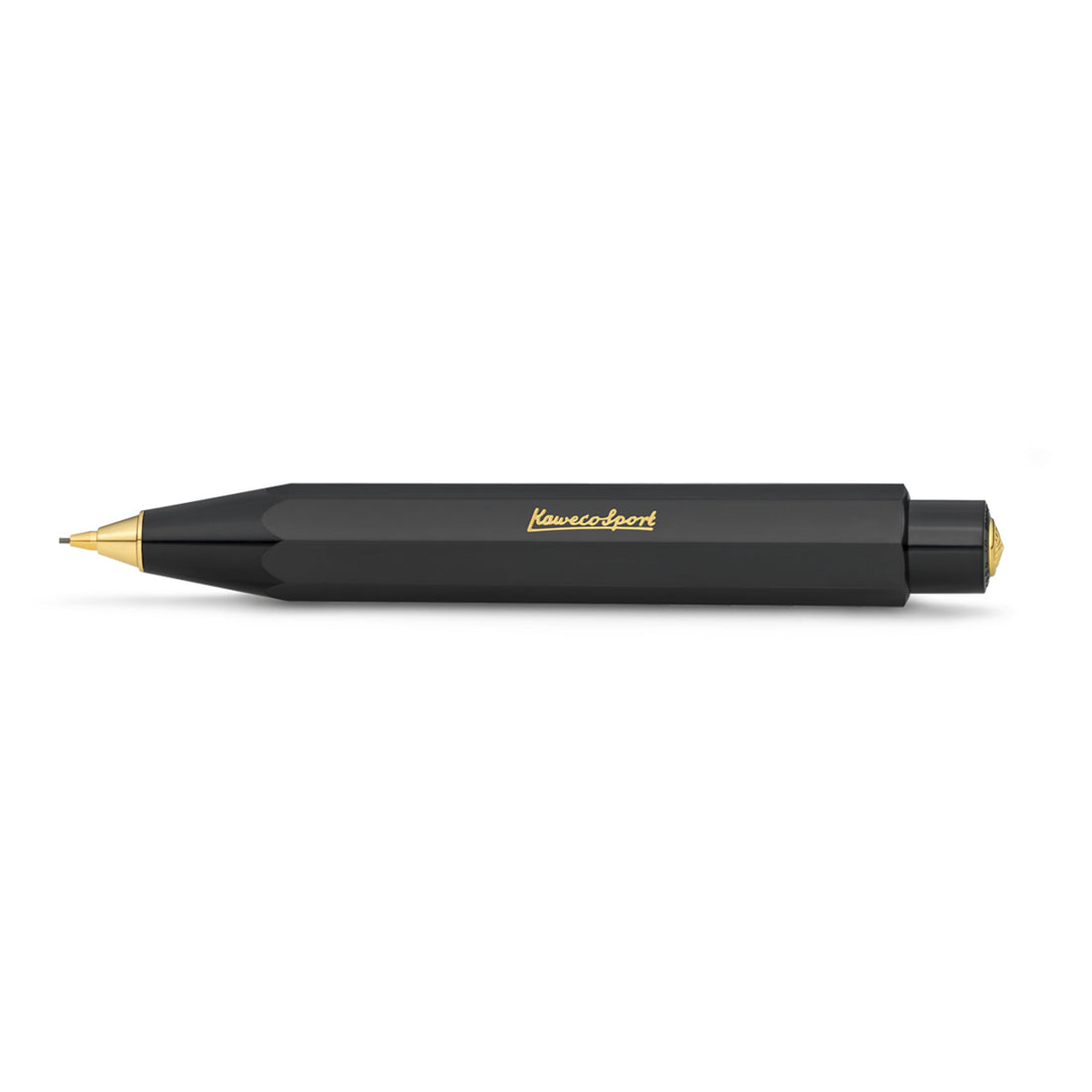 Kaweco CLASSIC SPORT Vulpotlood Zwart│art. 1510050│liggend met schaduw