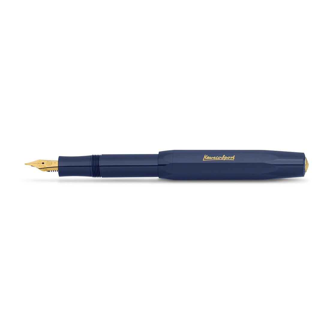Kaweco Classic Sport Vulpen Navy│art. 1511739│ligend met geopende dop