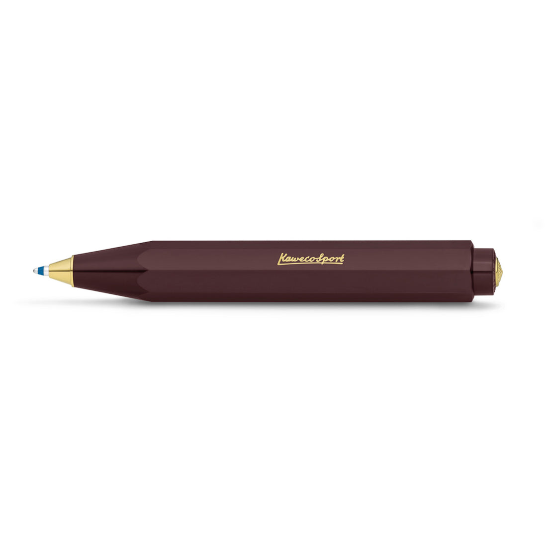Kaweco Classic Sport Balpen Bordeaux│Ballpoint│art. 1510492│liggend met schrijfpunt naar buiten