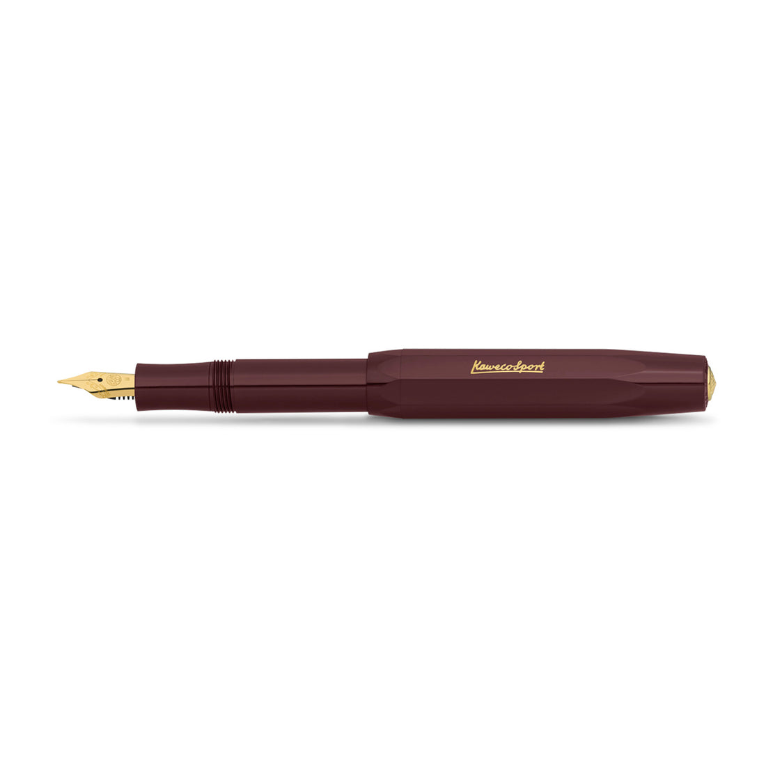 Kaweco Classic Sport Vulpen Bordeaux│art. 1510484│liggend met dop geopend
