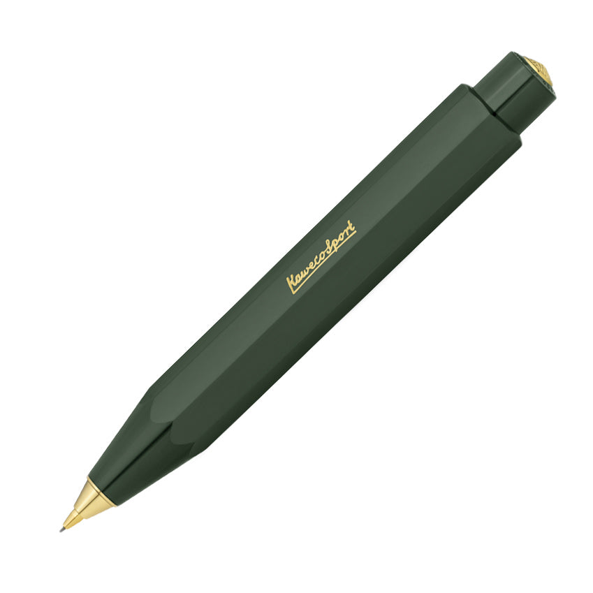 Kaweco CLASSIC SPORT Vulpotlood Groen│art. 1510499│schuin met schrijfpunt