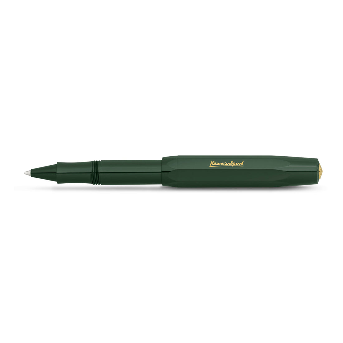 Kaweco CLASSIC SPORT Rollerball Groen│art. 1510497│liggend met dop op achterkant