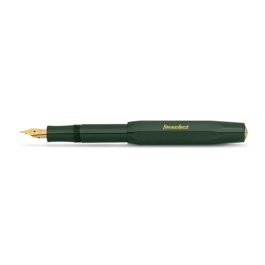 Kaweco Sport Classic Vulpen Groen│art. 1510489│liggend met dop geopend