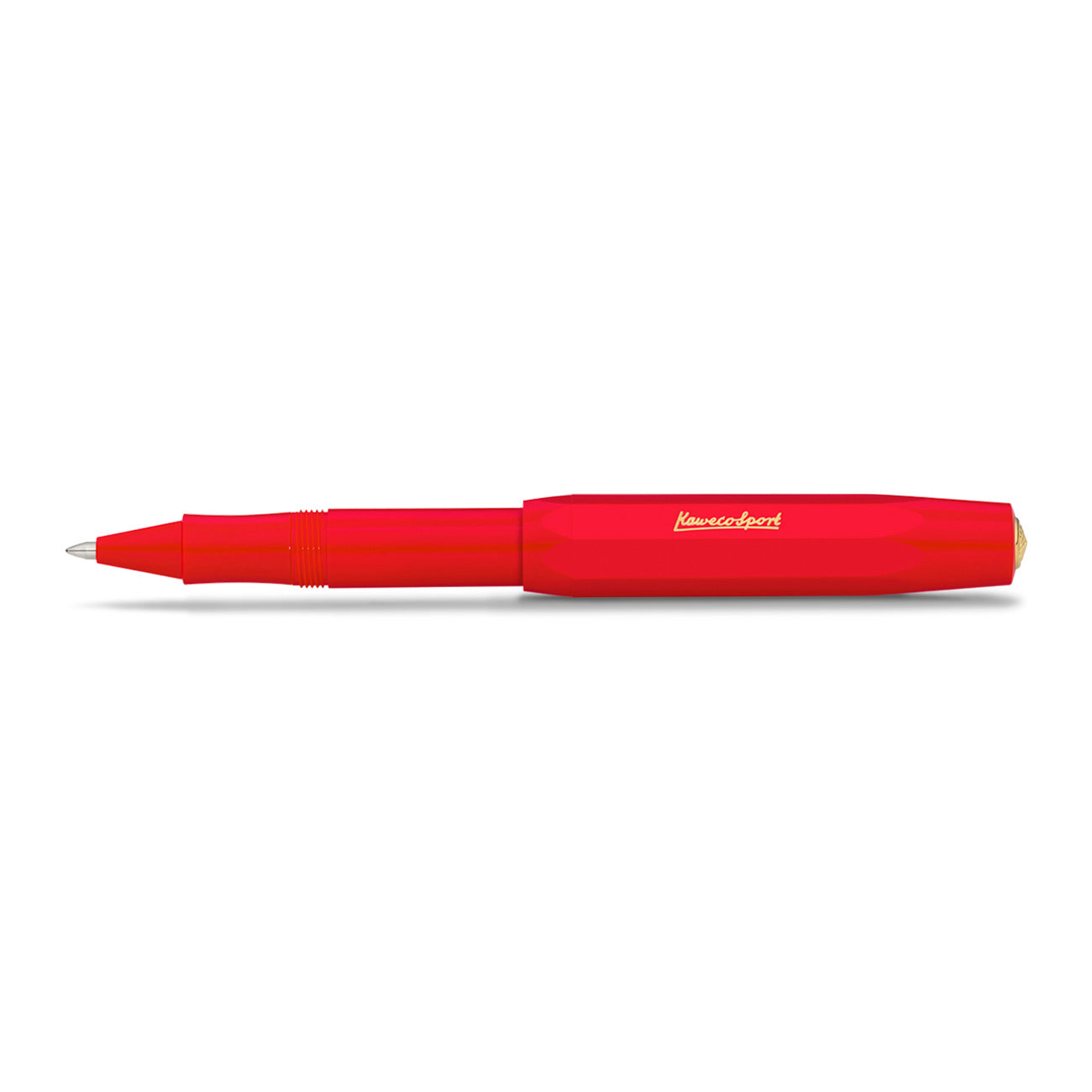 Kaweco CLASSIC SPORT Rollerball Rood│art. 1511150│liggend met dop op achterkant