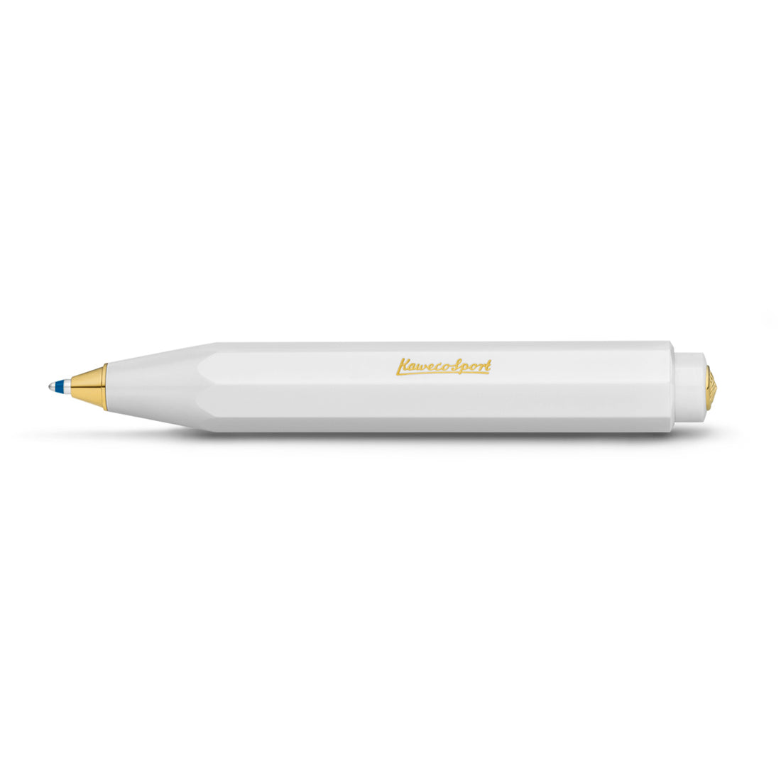 Kaweco Classic Sport Balpen Wit│art. 1510019│liggend met schrijfpunt naar buiten