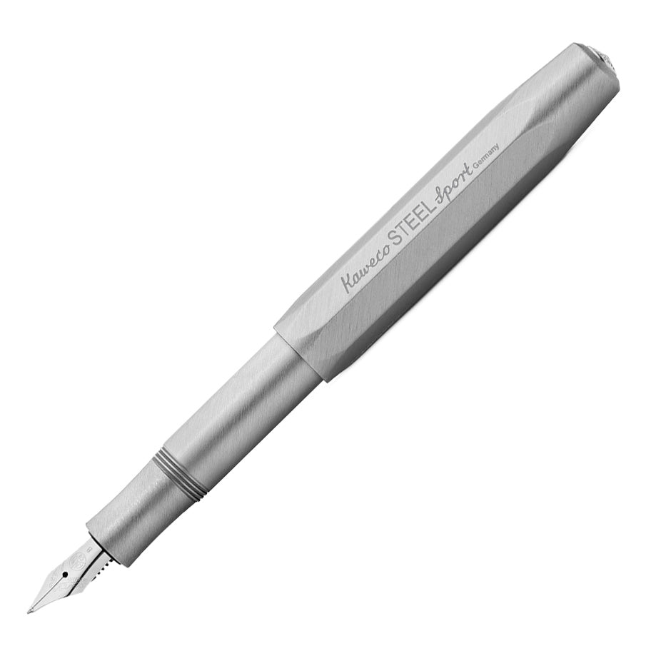Kaweco Steel Sport Vulpen│RVS│art. 1511400│vooraanzicht schuin